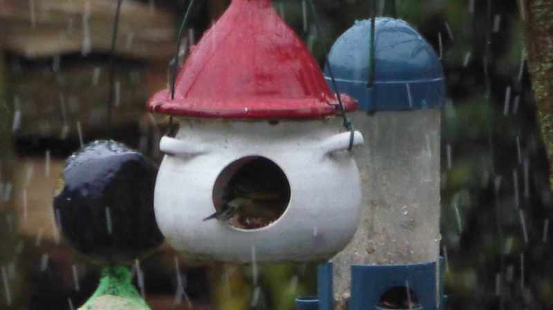 Keramikhuhn · Gartendeko